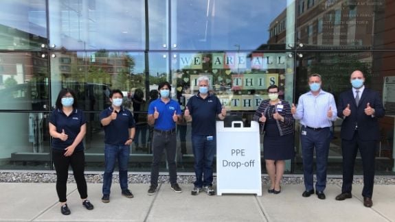 ASML during the Stamford Hospital donation drop-off.