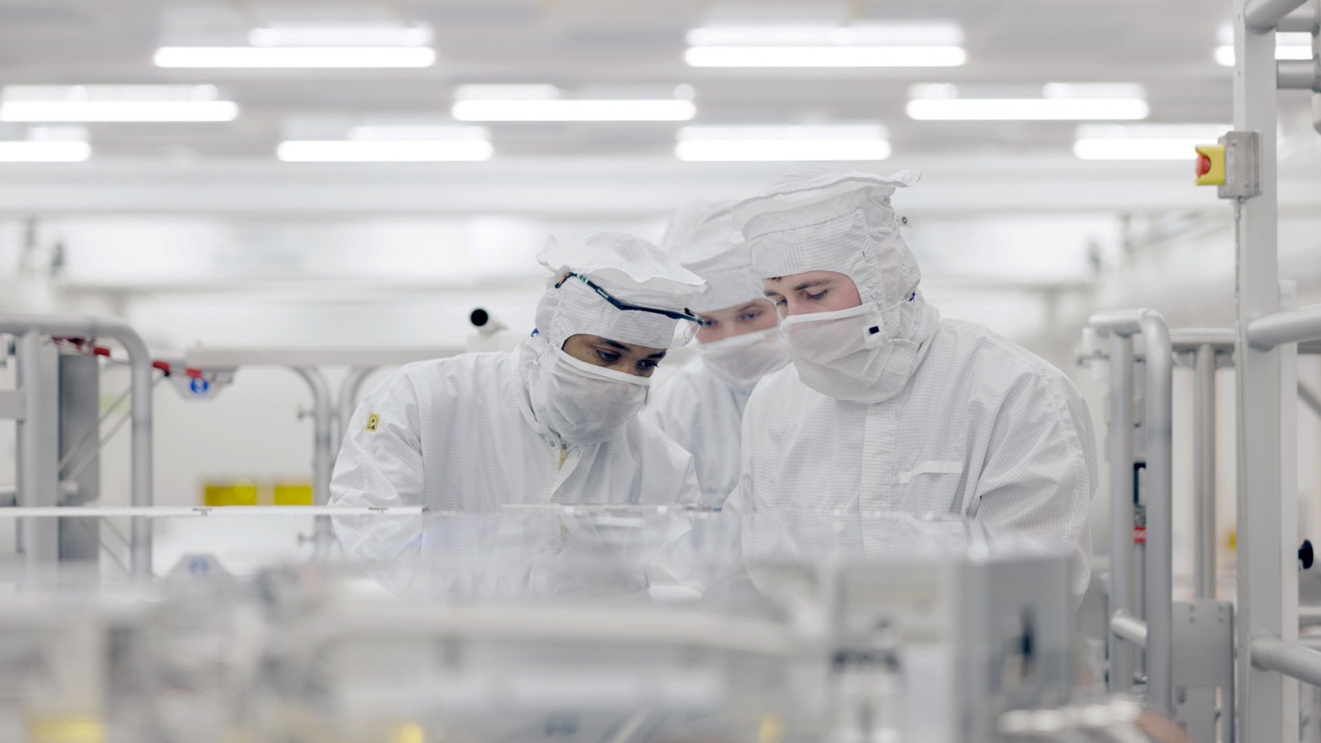 engineer working in clean room