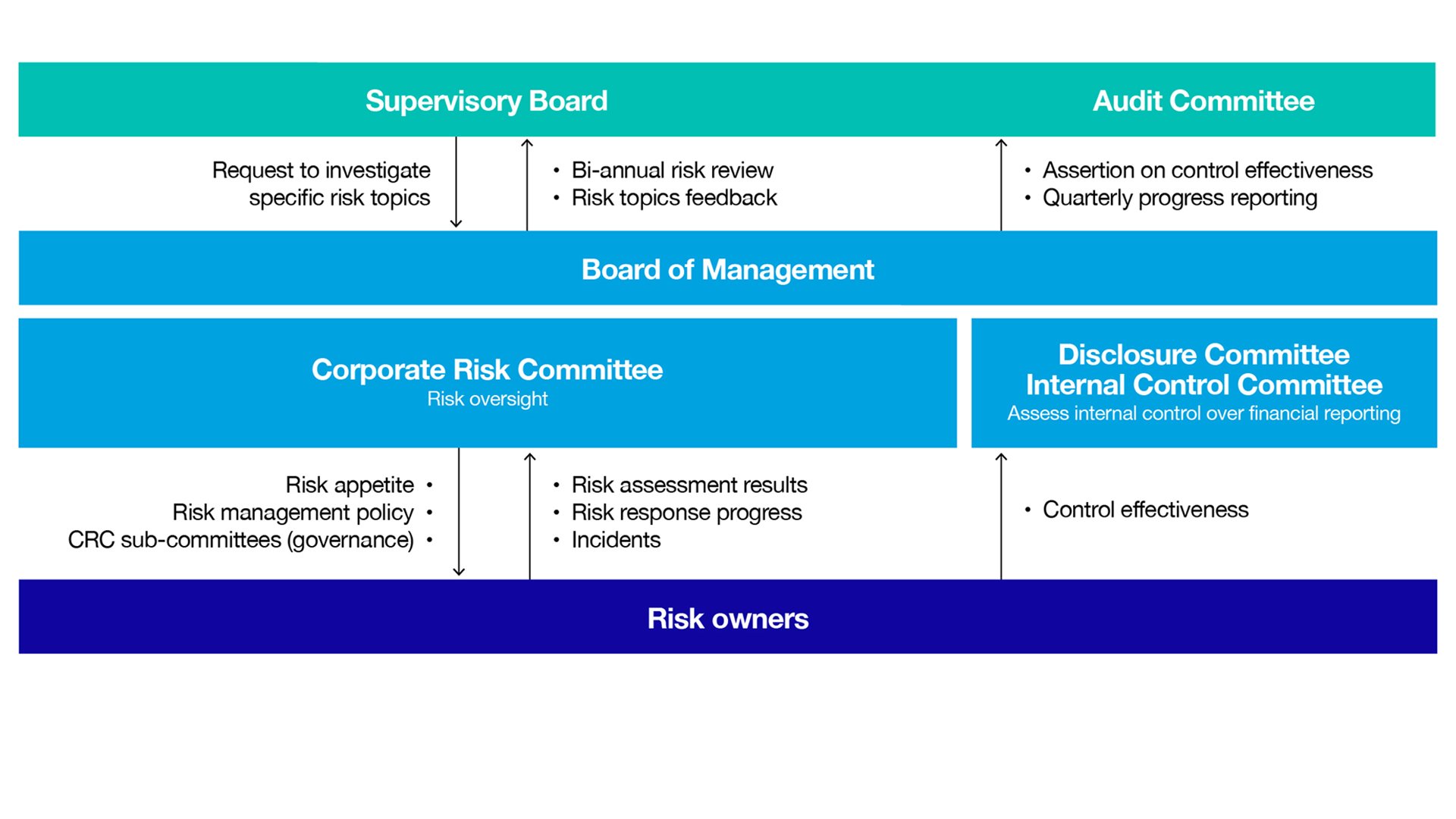 Risk management governance structure Risk management governance structure