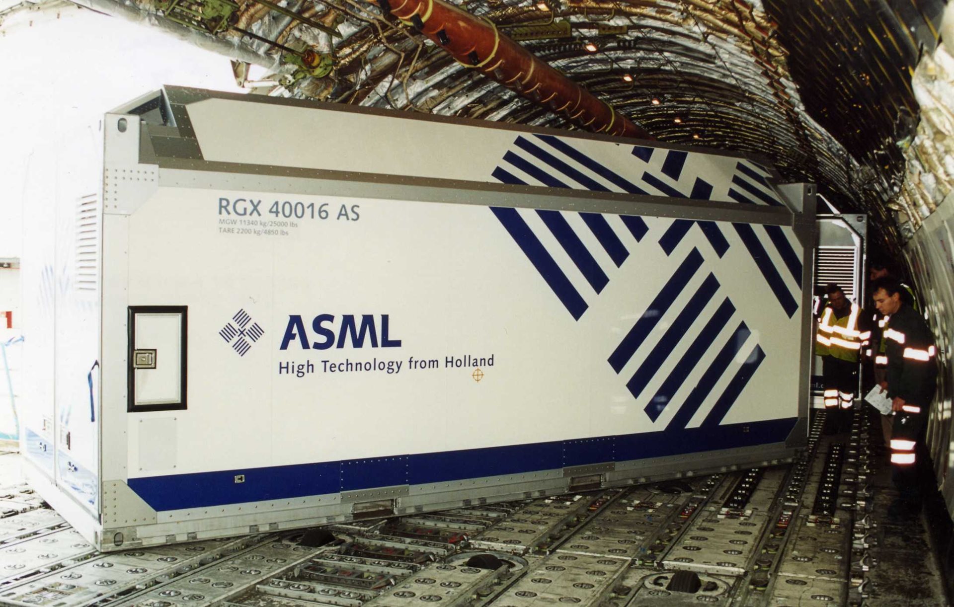 Shipping one of ASML's first TWINSCAN systems.