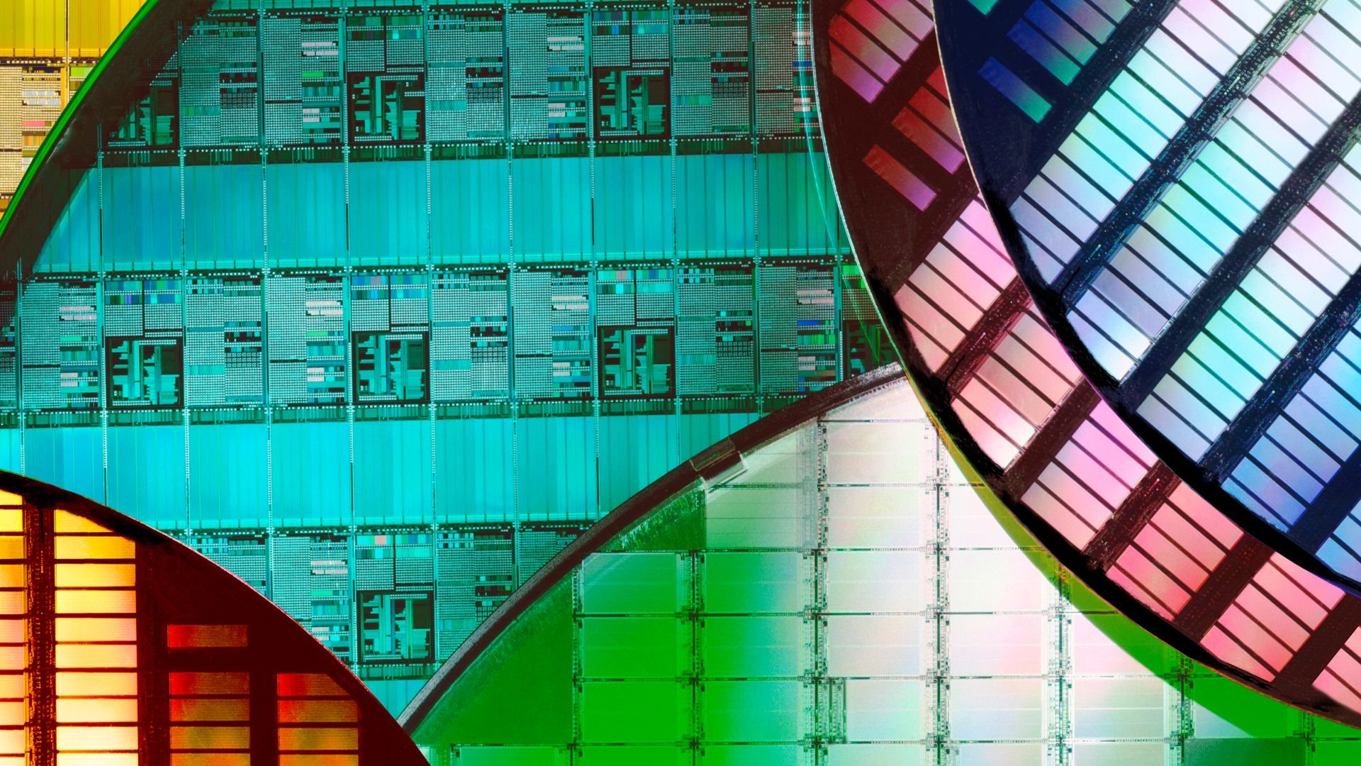 Various types of microchip wafers