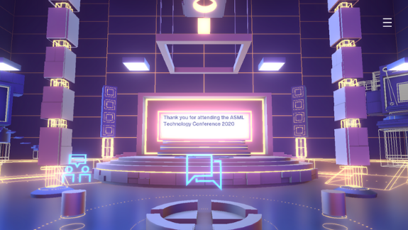 Inside the ASML Technology Conference virtual environment.